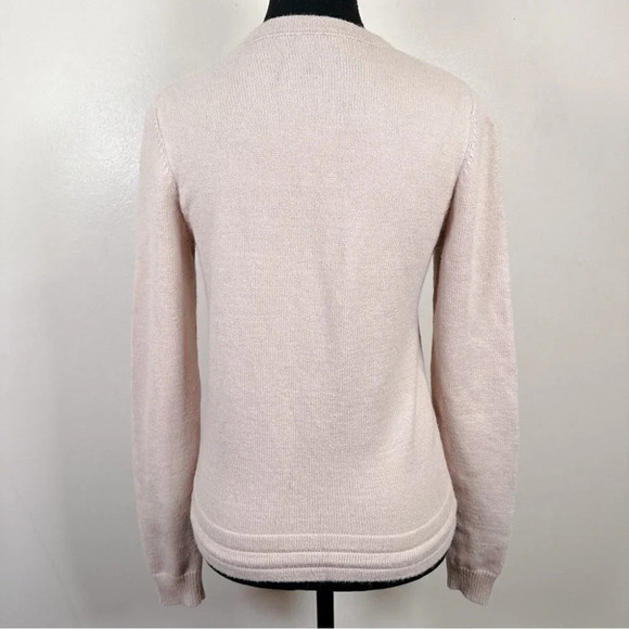 Heartloom Crew Neck  Tie Waist Sweater Beige Color - Picture 4 of 16